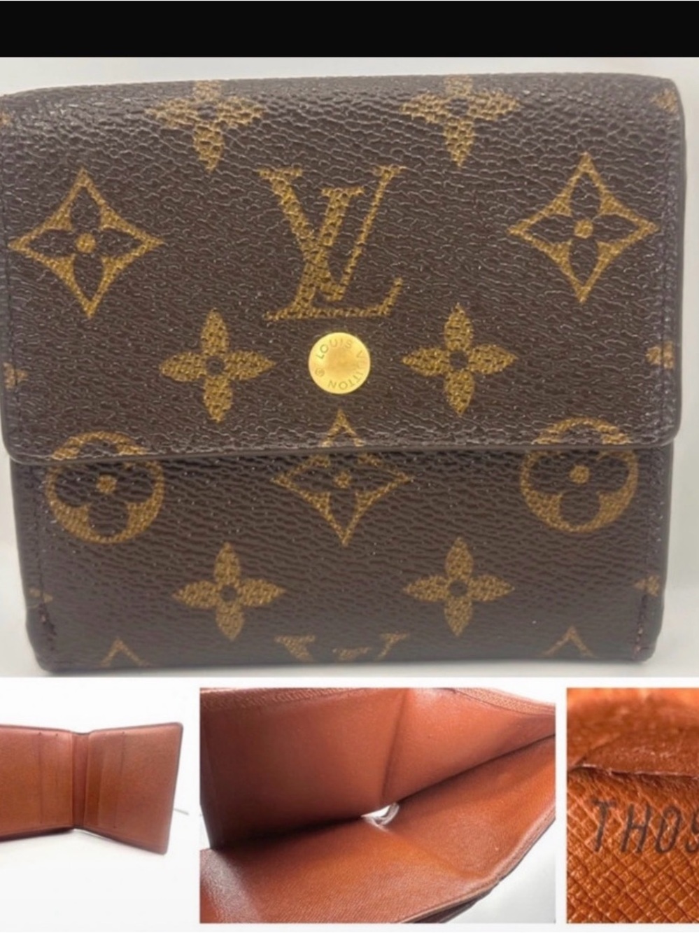 Louis Vuitton Tri Fold Elise Wallet TH0976